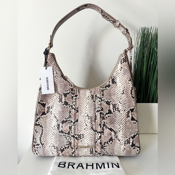 Brahmin Tabitha Beige Sandcastle Leather Shoulder NWT - Picture 1 of 15